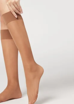 Women Calzedonia 20 Denier Comfort Cuff Knee-Highs