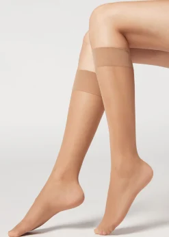 Women Calzedonia 20 Denier Comfort Cuff Knee-Highs