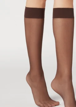 Women Calzedonia 20 Denier Comfort Cuff Knee-Highs