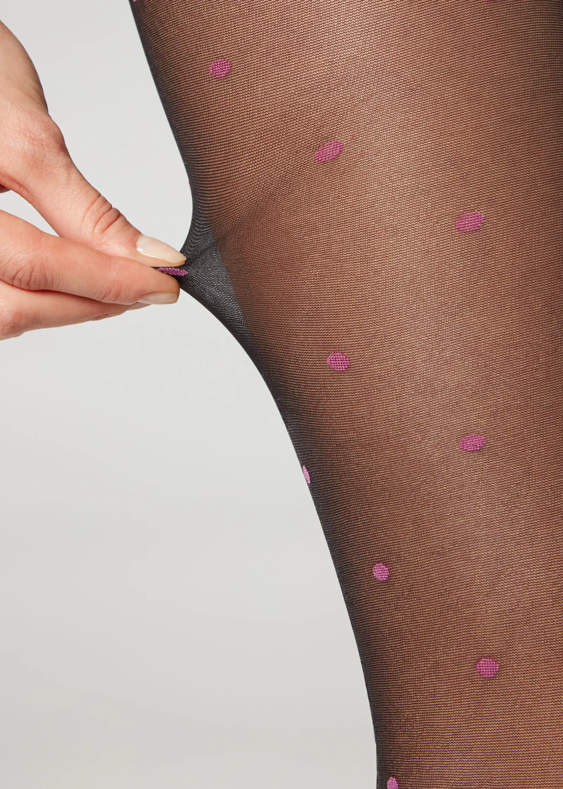 Women Calzedonia All-Over Polka Dot 30 Denier Sheer Tights