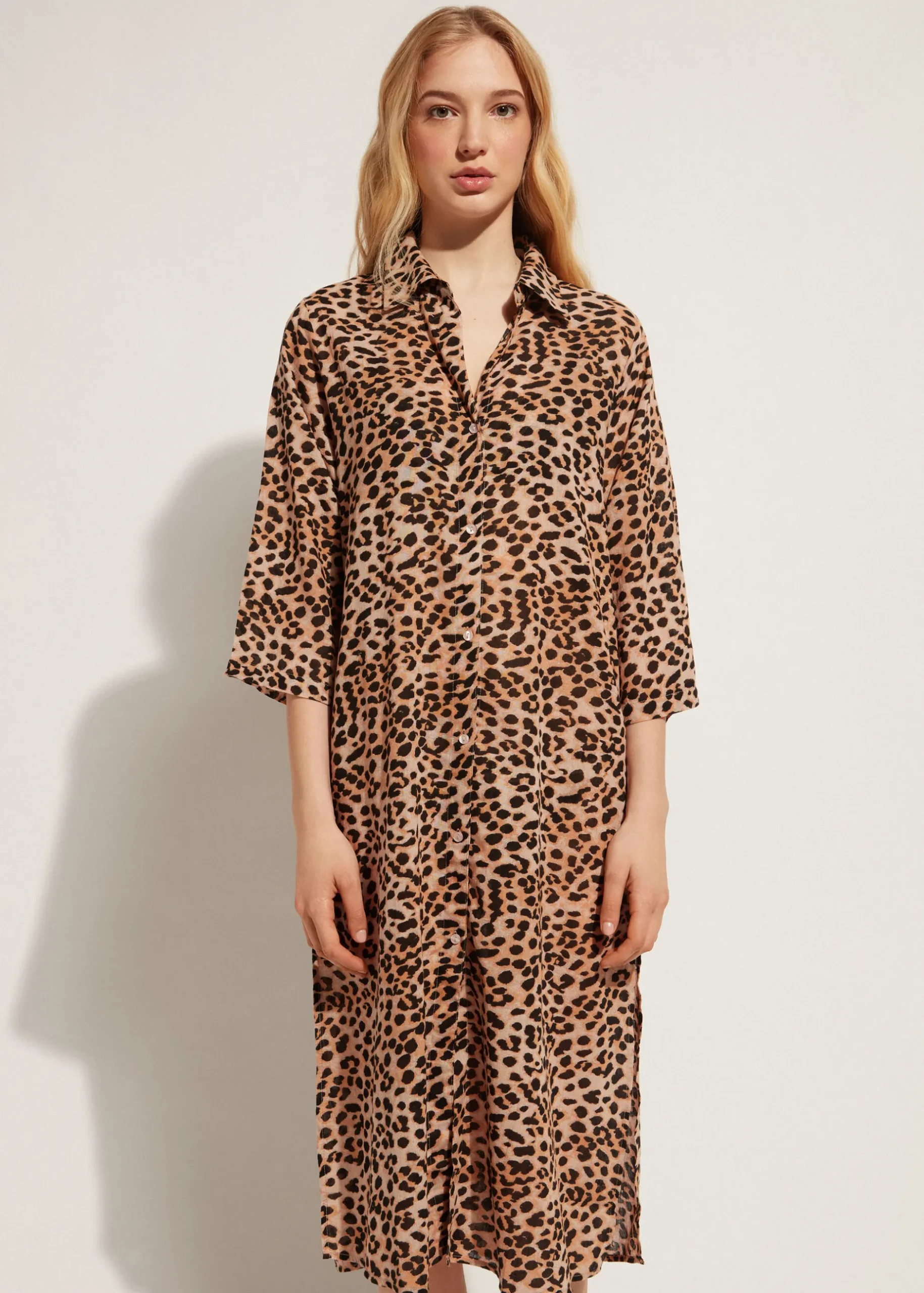 Women Calzedonia Animal Pattern Midi Shirt