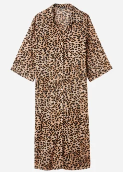 Women Calzedonia Animal Pattern Midi Shirt