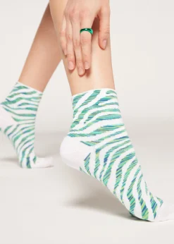 Women Calzedonia Animal Patterned Short Socks