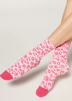 Women Calzedonia Animal Print Short Socks