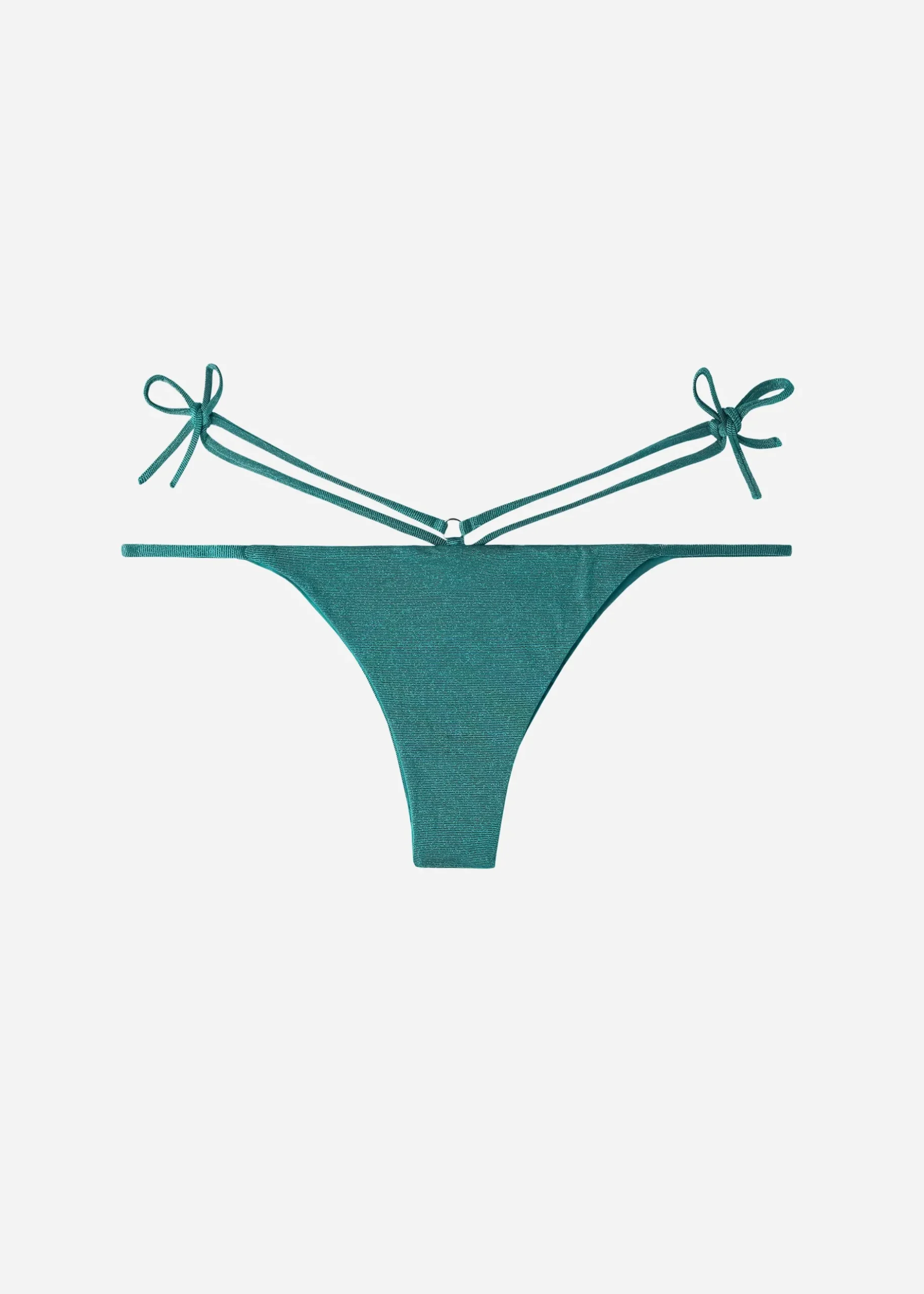 Women Calzedonia Brazilian Lame Side-Tie Bikini Bottoms Hollywood