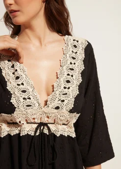 Women Calzedonia Broderie Anglaise Sequin Dress