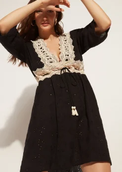 Women Calzedonia Broderie Anglaise Sequin Dress