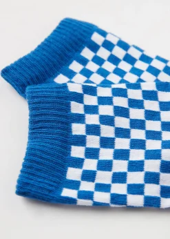 Women Calzedonia Check Pattern Short Socks