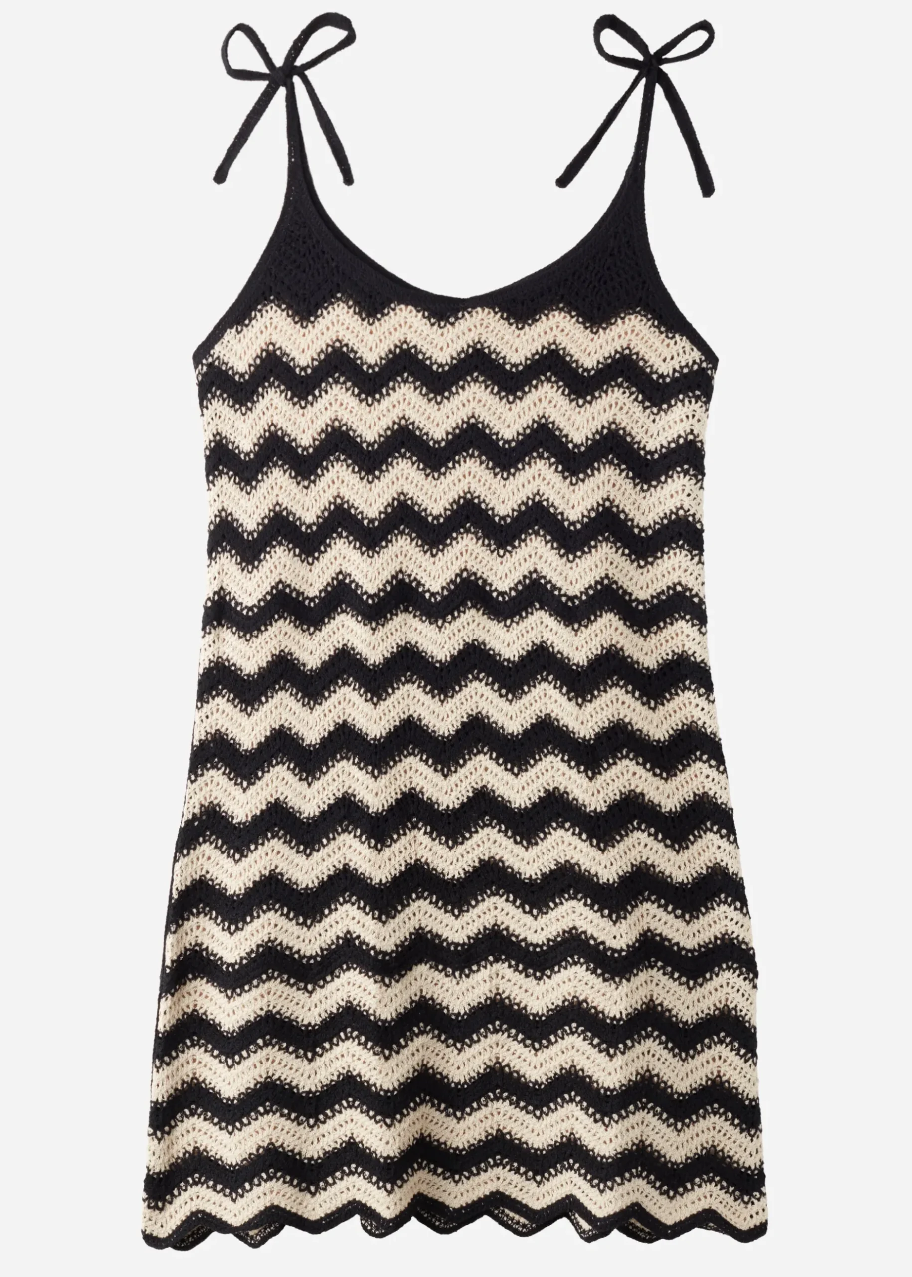 Women Calzedonia Chevron Pattern Crochet Dress