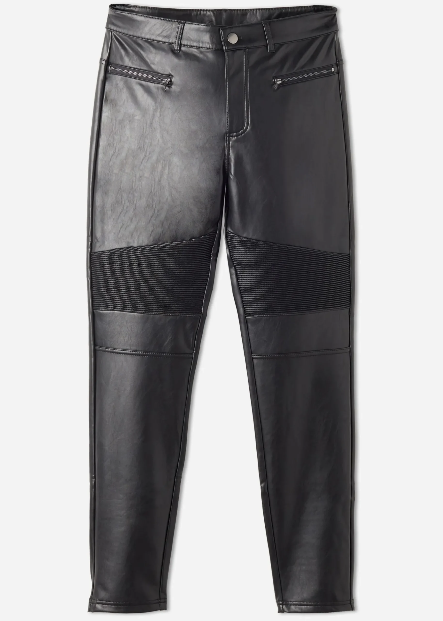 Women Calzedonia Coated-Effect Thermal Skinny Biker Leggings