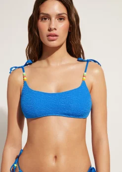 Women Calzedonia Crinkle Crop Bikini Top San Diego
