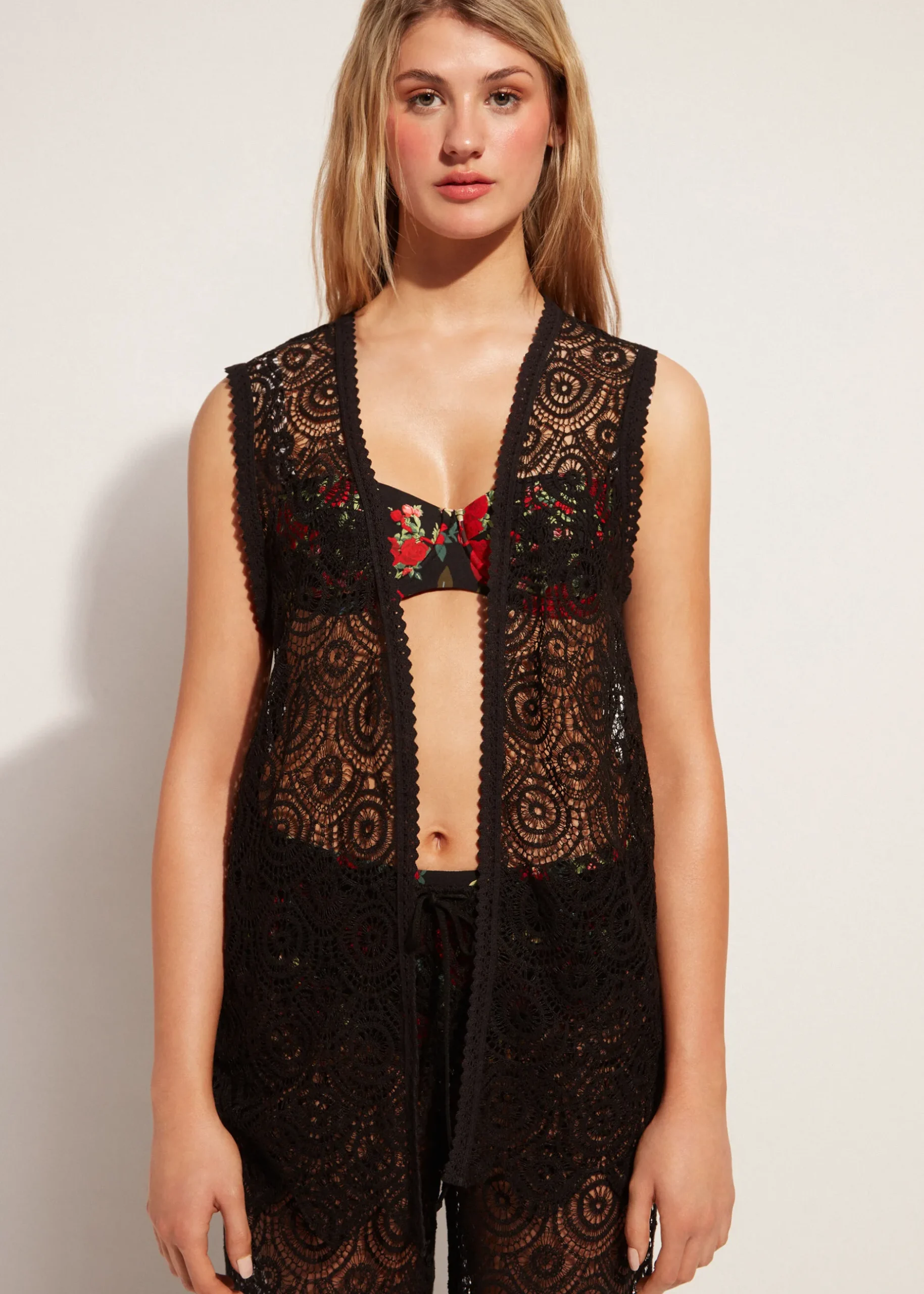 Women Calzedonia Crochet Gilet