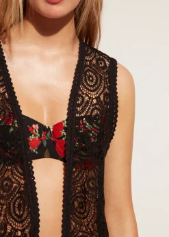 Women Calzedonia Crochet Gilet