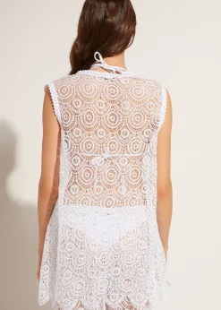 Women Calzedonia Crochet Gilet