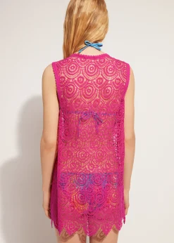 Women Calzedonia Crochet Gilet