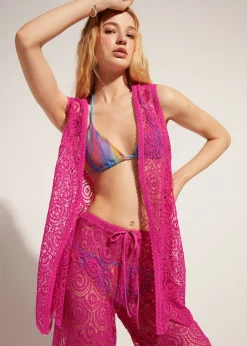 Women Calzedonia Crochet Gilet