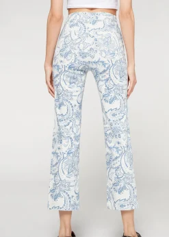 Women Calzedonia Cropped Flared High Waist Jeans