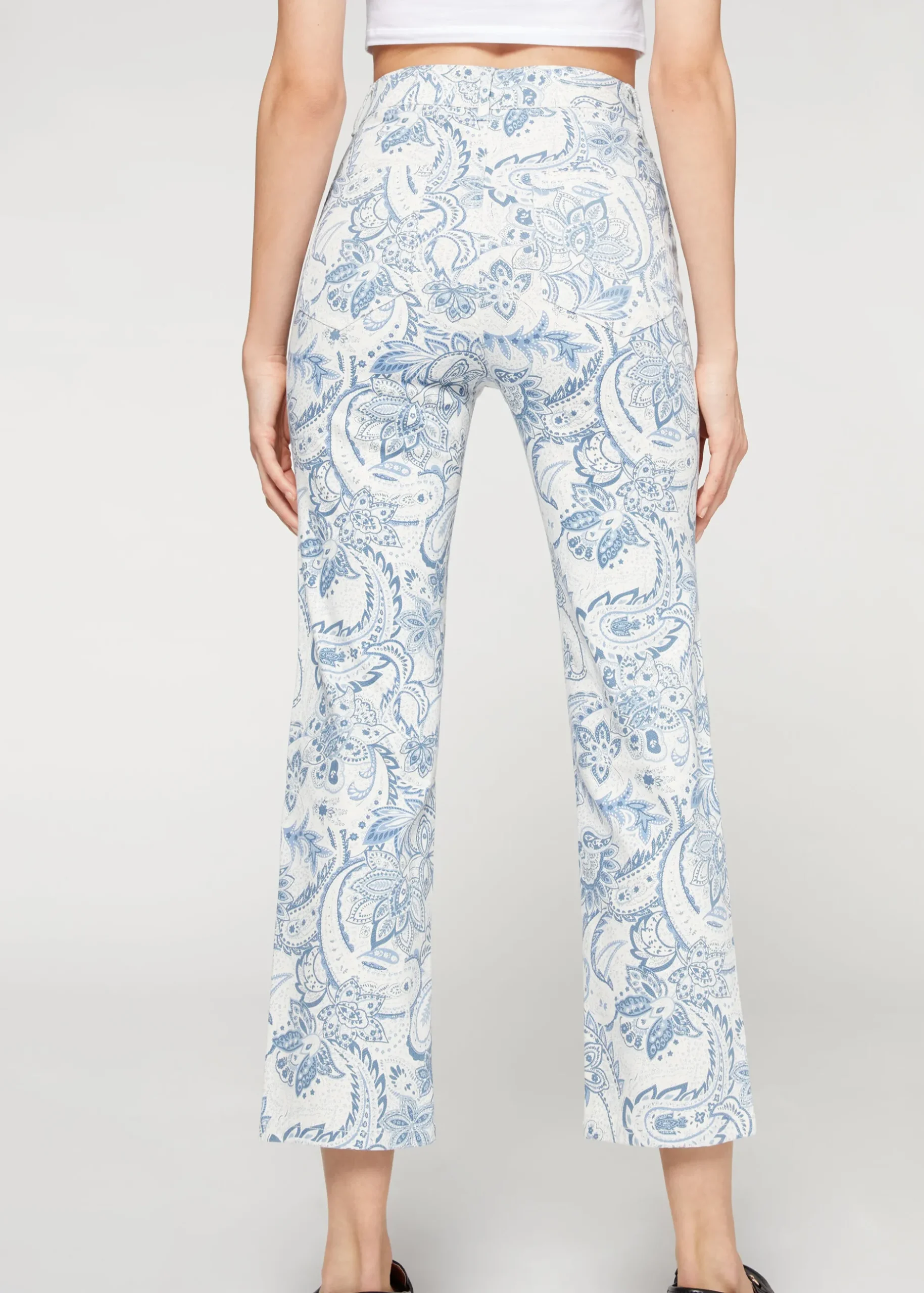 Women Calzedonia Cropped Flared High Waist Jeans