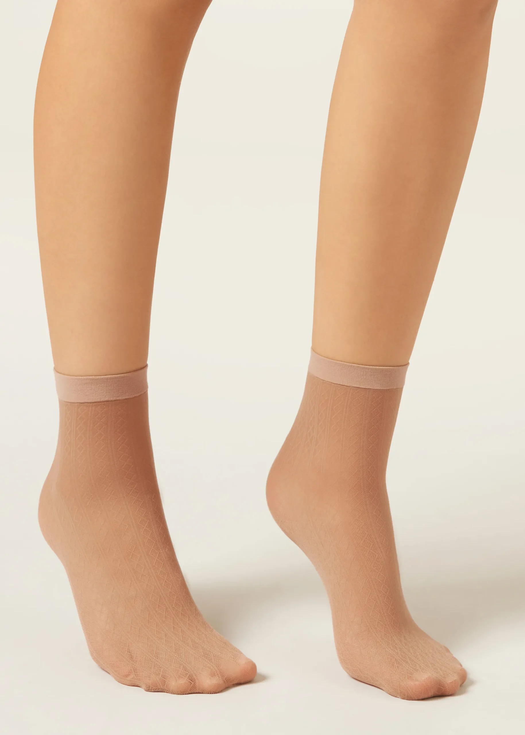 Women Calzedonia Diamond Pattern Eco Ankle Socks