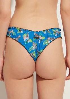 Women Calzedonia Double Face High-Leg Brazilian Bikini Bottoms Cancun