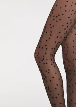Women Calzedonia Flock Stars 30 Denier Sheer Tights