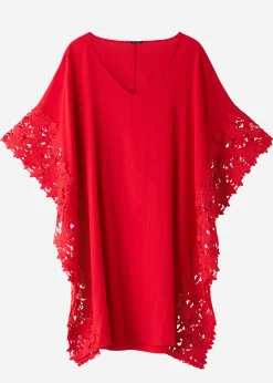 Women Calzedonia Floral Macrame Lace Kaftan