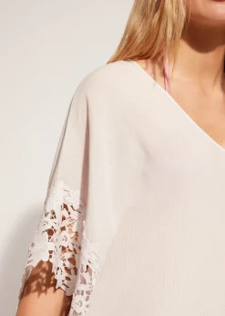 Women Calzedonia Floral Macrame Lace Kaftan