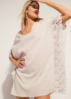 Women Calzedonia Floral Macrame Lace Kaftan