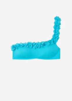 Women Calzedonia Floral One-Shoulder Bandeau Bikini Top Honolulu