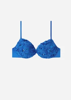 Women Calzedonia Floral Padded Push-Up Bikini Top Parigi