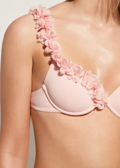 Women Calzedonia Floral Padded Push-Up Bikini Top Honolulu