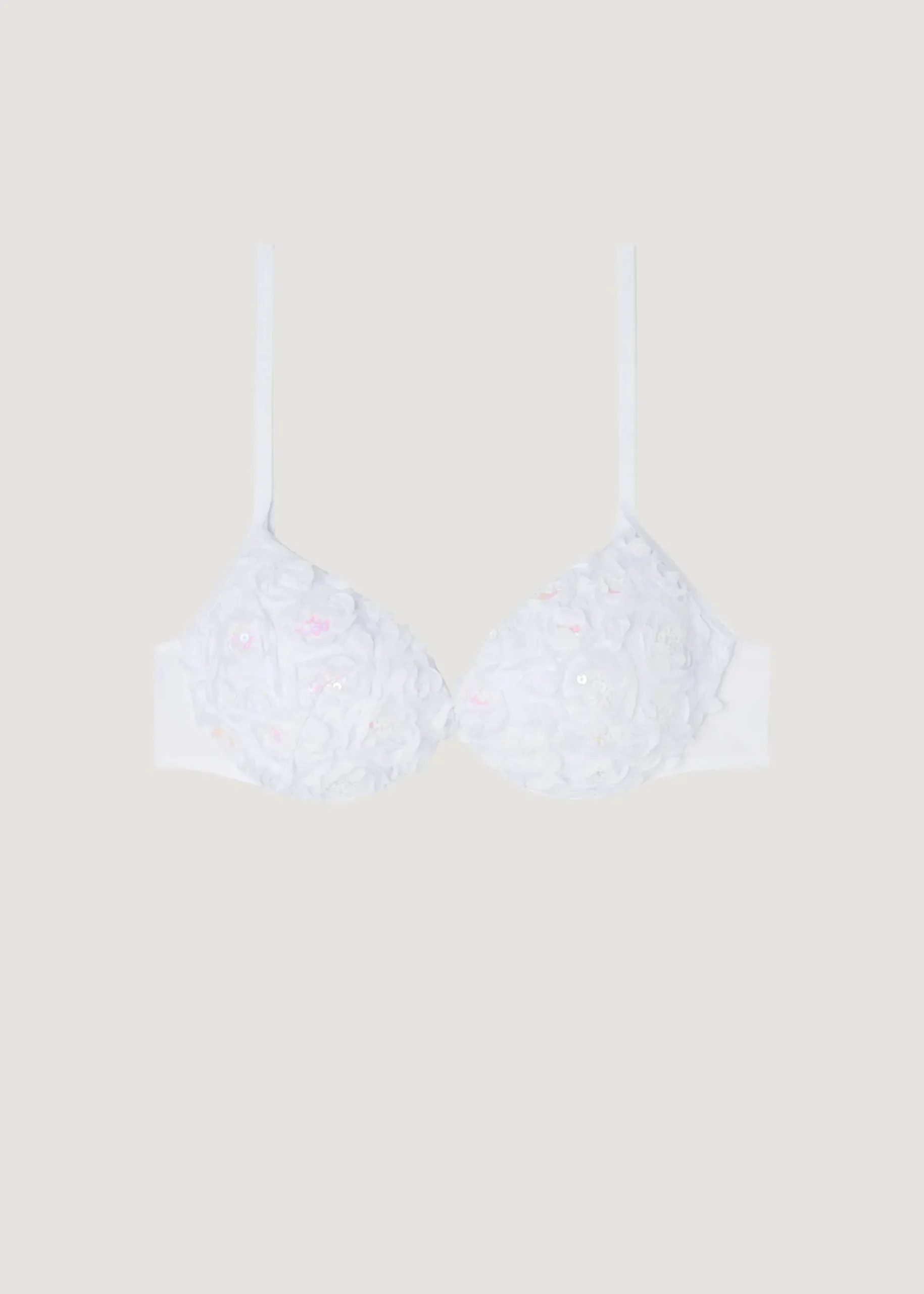 Women Calzedonia Floral Padded Push-Up Bikini Top Parigi