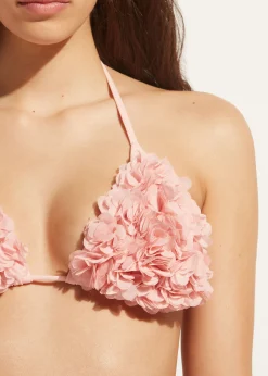 Women Calzedonia Floral Slide Triangle Bikini Top Honolulu