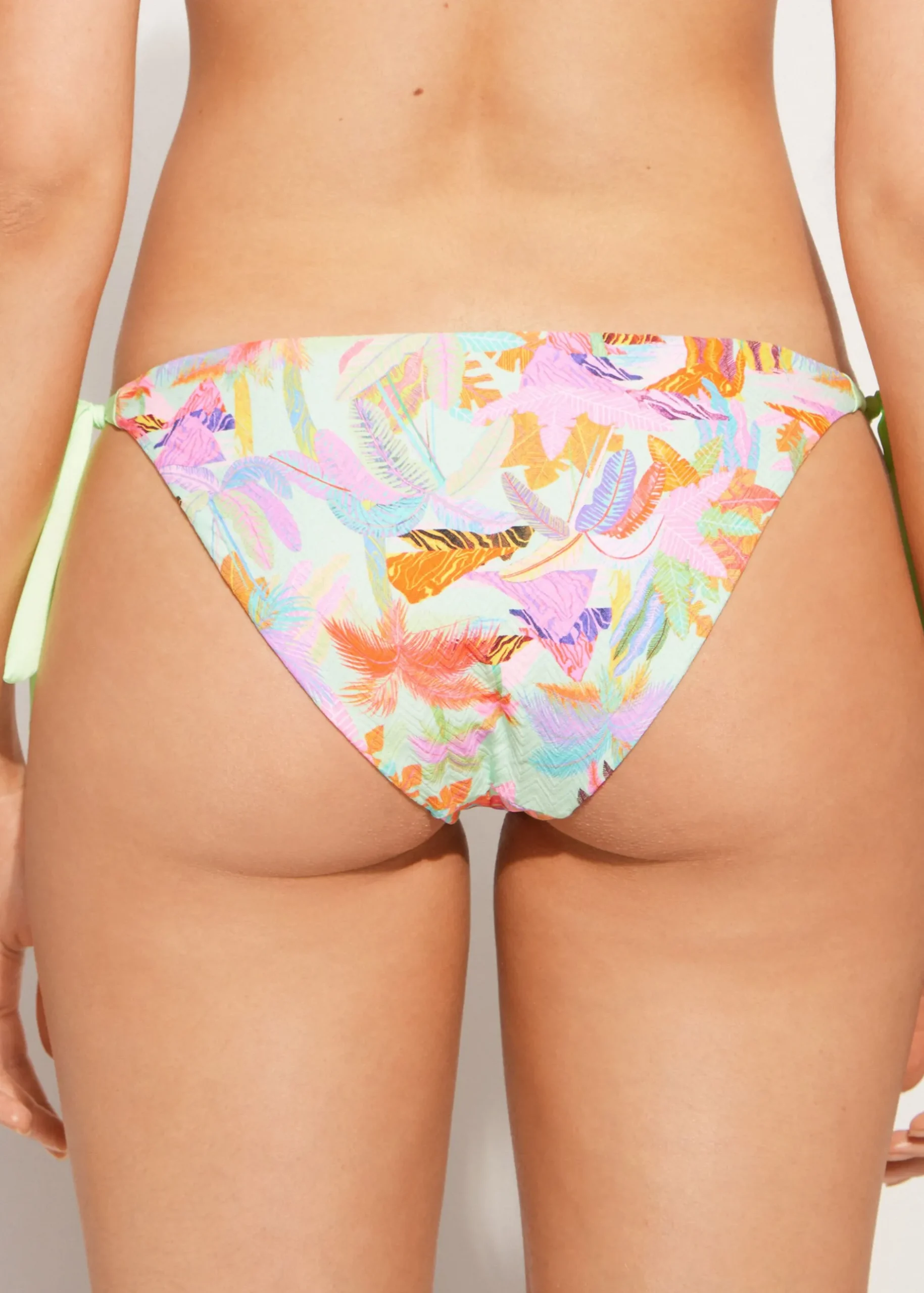 Women Calzedonia Foliage Bow Bikini Bottoms Tahiti