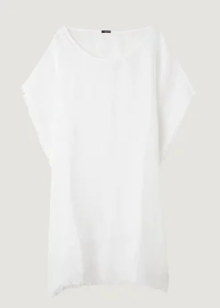 Women Calzedonia Fringed Linen Mesh Kaftan