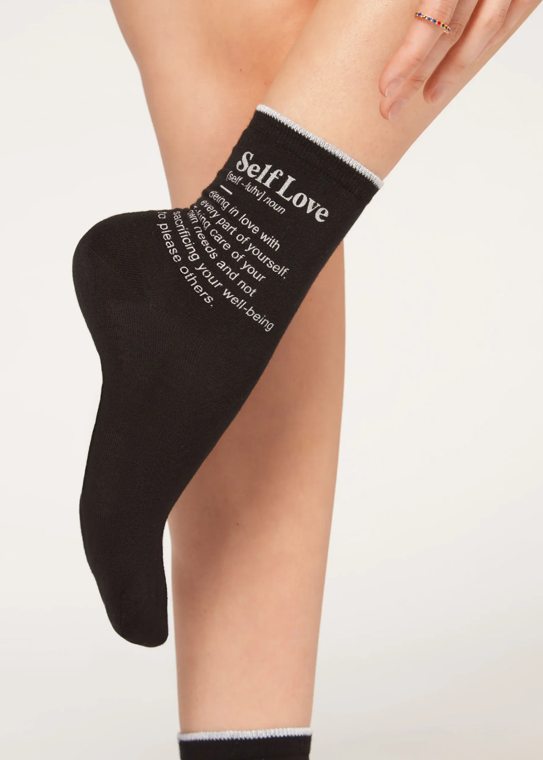 Women Calzedonia Girl Power Print Short Socks