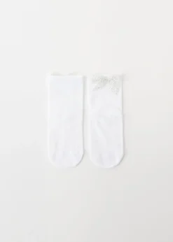 Kids Calzedonia Girls' Glitter Bow Short Socks
