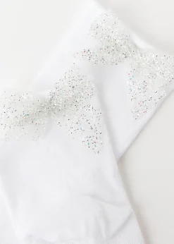 Kids Calzedonia Girls' Glitter Bow Short Socks