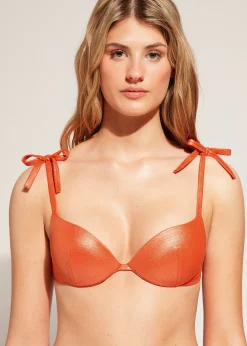 Women Calzedonia Graduated Padded Push-Up Bikini Top Antigua