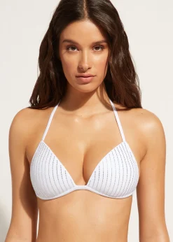 Women Calzedonia Graduated Padded Triangle Bikini Top Shanghai