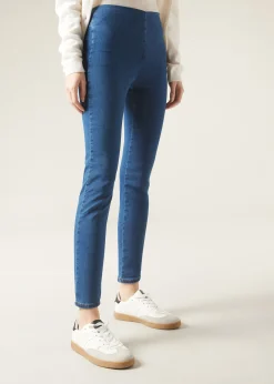 Women Calzedonia High-Waist Skinny Denim Leggings