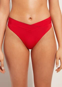 Women Calzedonia High-Waisted V-Cut Bikini Bottoms Indonesia