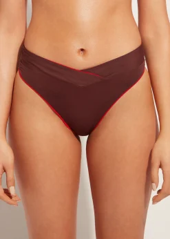 Women Calzedonia High-Waisted V-Cut Bikini Bottoms Indonesia