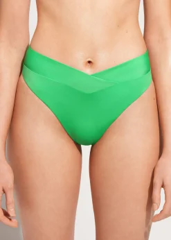 Women Calzedonia High-Waisted V-Cut Bikini Bottoms Indonesia