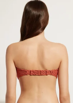 Women Calzedonia Istanbul Zebra Print Padded Bandeau Bikini Top