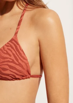 Women Calzedonia Istanbul Zebra Print Triangle Bikini Top With Removable Padding