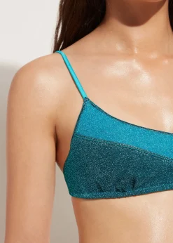 Women Calzedonia Lame Brassiere Bikini Top Lisbona