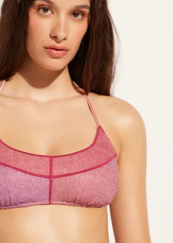 Women Calzedonia Lame Brassiere Bikini Top Lisbona