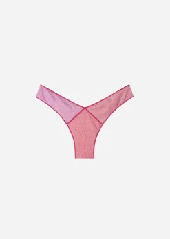 Women Calzedonia Lame High-Leg Brazilian Bikini Bottoms Lisbona