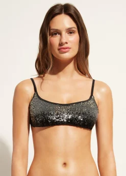Women Calzedonia Las Vegas Graduated Sequin Brassiere Bikini Top